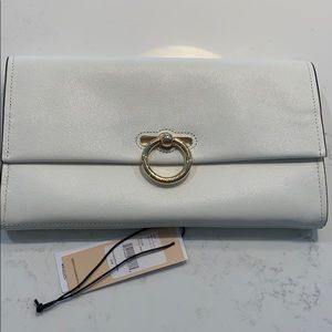 Rebecca Minkoff “Jean Clutch” white